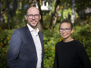 Die Covorsitzenden der Europa-Union Berlin Manuel Knapp und Katharina Borngässer